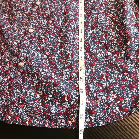 Banana Republic Men's Lux Poplin Cotton Button-up Shirt Untucked Slim Fit XL - Picture 12 of 12